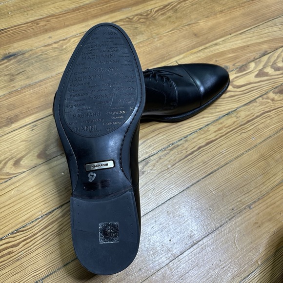 Magnanni Harlan Black Cap Toe Lace Up Derby Flex size Eur 46 US 13 - Picture 7 of 8